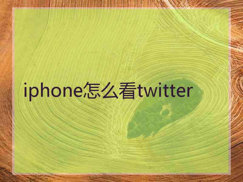 iphone怎么看twitter