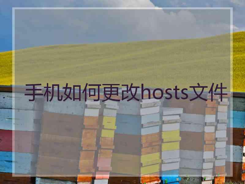 手机如何更改hosts文件