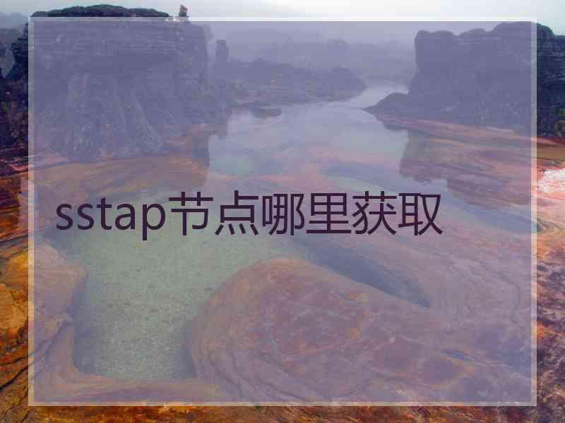 sstap节点哪里获取