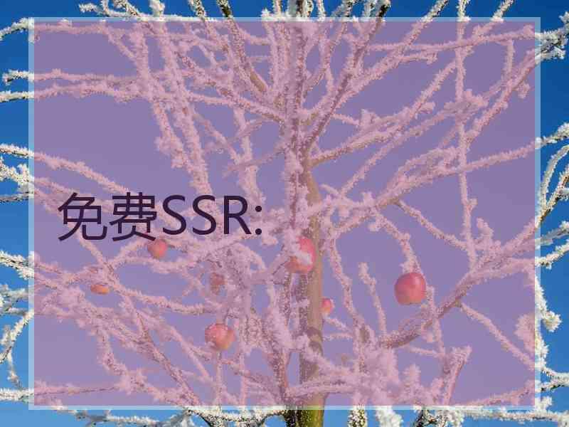 免费SSR: