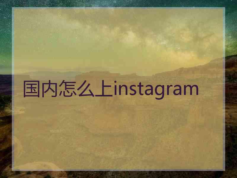 国内怎么上instagram